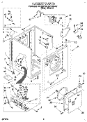 CABINET Diagram and Parts List for RGL4632DL0  Roper Dryer
