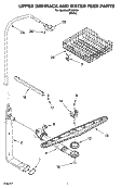 UPPER DISHRACK AND WATER FEED PARTS Diagram and Parts List for IPU58460  Inglis Dishwasher