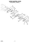 UPPER CONTROL PARTS Diagram and Parts List for 4KPCM100PM0  KitchenAid Coffee Maker