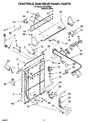 CONTROL AND REAR PANEL PARTS Diagram and Parts List for IAX4000RQ2  Inglis Washer