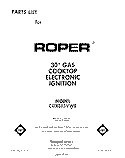 SECTION Diagram and Parts List for CGX315VX0  Whirlpool Cooktop