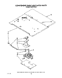 COMPONENT SHELF AND LATCH Diagram and Parts List for KEBI241WBL3  KitchenAid Wall Oven