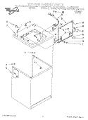 TOP AND CABINET, LIT/OPTIONAL Diagram and Parts List for LLT8244AW0  Whirlpool Washer