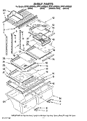SHELF PARTS, OPTIONAL PARTS Diagram and Parts List for MTF2142MES00  Whirlpool Refrigerator