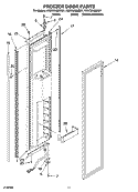 Part Location Diagram of 2005022 Whirlpool TRIM-DOOR
