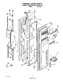 FREEZER DOOR Diagram and Parts List for 3ED22DQXAW00  Whirlpool Refrigerator