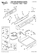 TOP AND CONSOLE, LITERATURE Diagram and Parts List for GGW9868KL1  Whirlpool Dryer
