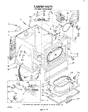 CABINET Diagram and Parts List for LG7801XMW0  Whirlpool Dryer