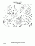 BULKHEAD PARTS Diagram and Parts List for WED5510VQ1  Whirlpool Dryer