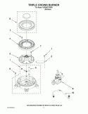 TRIPLE CROWN BURNER Diagram and Parts List for KGRS807XSP00  KitchenAid Range