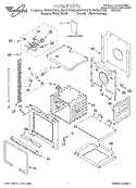 OVEN, LITERATURE Diagram and Parts List for GBS277PDB6  Whirlpool Wall Oven