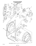 BULKHEAD Diagram and Parts List for LG9521XTW0  Whirlpool Dryer