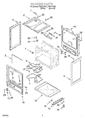 CHASSIS Diagram and Parts List for FEP310GN1  Roper Range