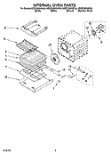 INTERNAL OVEN PARTS Diagram and Parts List for KEBC208KSS03  KitchenAid Wall Oven