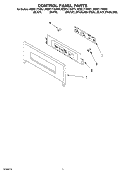CONTROL PANEL Diagram and Parts List for KEBC177KBT1  KitchenAid Wall Oven
