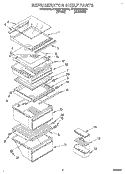 REFRIGERATOR SHELF Diagram and Parts List for 4YED25PWBW00  Whirlpool Refrigerator