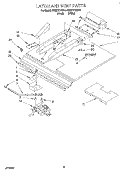 LATCH AND VENT Diagram and Parts List for KEBI171BBL1  KitchenAid Wall Oven