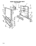 DOOR AND TOE PANEL Diagram and Parts List for DU1800XT2  Whirlpool Dishwasher