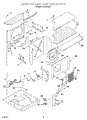 AIR FLOW AND CONTROL Diagram and Parts List for ACE254XJ1  Whirlpool Air Conditioner