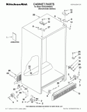 CABINET PARTS Diagram and Parts List for KSRS22MWMS02  KitchenAid Refrigerator