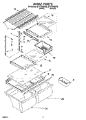 SHELF PARTS, OPTIONAL PARTS Diagram and Parts List for ET1FTEXMQ02  Whirlpool Refrigerator