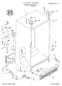 CABINET Diagram and Parts List for 3XART721F00  Whirlpool Refrigerator