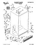 CABINET, LITERATURE Diagram and Parts List for 4YED25PQFN02  Whirlpool Refrigerator