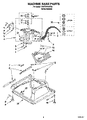 MACHINE BASE PARTS Diagram and Parts List for 7MWT97900SM0  Whirlpool Washer