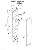 FREEZER DOOR PARTS Diagram and Parts List for BRS70ZRANA02  Whirlpool Refrigerator