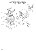 INTERNAL OVEN Diagram and Parts List for KEBS207DWH7  KitchenAid Wall Oven