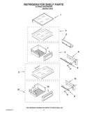 REFRIGERATOR SHELF PARTS Diagram and Parts List for KSSC36QTS06  KitchenAid Refrigerator