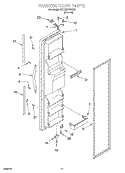 FREEZER DOOR Diagram and Parts List for 4YED22PQFN03  Whirlpool Refrigerator