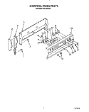 CONTROL PANEL, LIT/OPTIONAL Diagram and Parts List for FEC350VW0  Roper Range