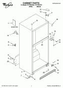 CABINET PARTS Diagram and Parts List for ET1FTEXVQ01  Whirlpool Refrigerator