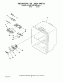 REFRIGERATOR LINER PARTS Diagram and Parts List for KBRS19KTBL4  KitchenAid Refrigerator