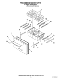 FREEZER DOOR PARTS Diagram and Parts List for KFIS25XVMS10  KitchenAid Refrigerator