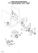 PUMP AND MOTOR PARTS OPTIONAL PARTS (NOT INCLUDED) Diagram and Parts List for GHW9250MQ0  Whirlpool Washer