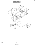 CABINET Diagram and Parts List for GLA7900XKW0  Whirlpool Washer