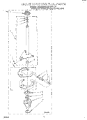 BRAKE AND DRIVE TUBE Diagram and Parts List for GSL9365EZ0  Whirlpool Washer