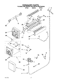 ICEMAKER Diagram and Parts List for ED2CHQXKQ00  Whirlpool Refrigerator
