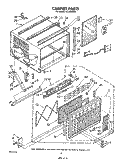 CABINET Diagram and Parts List for AC1854XS0  Whirlpool Air Conditioner