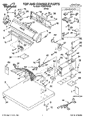 TOP AND CONSOLE PARTS Diagram and Parts List for YCEM2760KQ3  Whirlpool Dryer