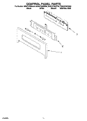 CONTROL PANEL PARTS Diagram and Parts List for KEBC278KSS02  KitchenAid Wall Oven