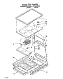 SECTION Diagram and Parts List for KECC500WWH2  KitchenAid Cooktop