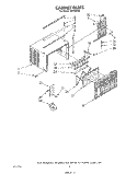 CABINET Diagram and Parts List for X07502V0  Roper Air Conditioner