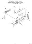 CONTROL PANEL Diagram and Parts List for KERC500YBL5  KitchenAid Range