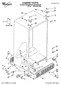 CABINET PARTS Diagram and Parts List for GD5YHAXTL00  Whirlpool Refrigerator