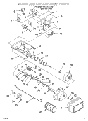 MOTOR AND ICE CONTAINER Diagram and Parts List for 6GD27DFXS00  Whirlpool Refrigerator