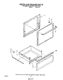 DOOR AND DRAWER Diagram and Parts List for RF3020XVW3  Whirlpool Range