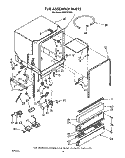TUB ASSEMBLY, LIT/OPTIONAL Diagram and Parts List for DU8770XX0  Whirlpool Dishwasher